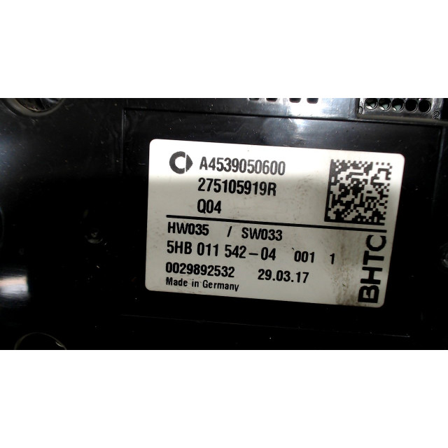 Panneau de commande - Chauffage Smart Forfour (453) (2014 - présent) Hatchback 5-drs 0.9 TCE 12V (M281.910)