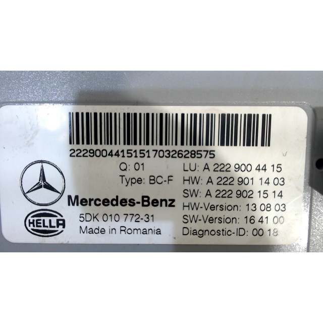Unité de commande Mercedes-Benz S (W222/V222/X222) (2014 - présent) S (W222) Sedan 6.0 S-600 V12 36V Biturbo (M277.980)