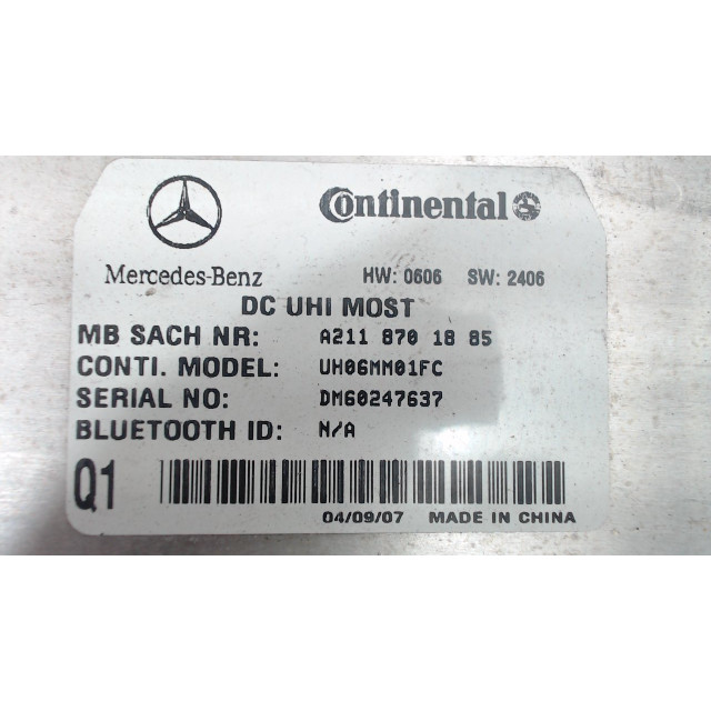 Module de contrôle Bluetooth Mercedes-Benz ML II (164/4JG) (2005 - 2009) SUV 3.0 ML-320 CDI 4-Matic V6 24V (OM642.940)