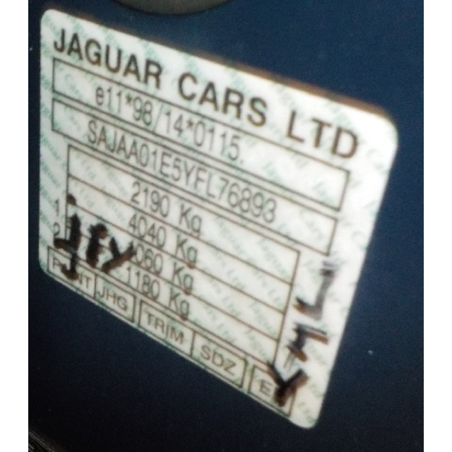 Débitmètre d'air massique Jaguar S-type (X200) (1999 - 2007) Sedan 3.0 V6 24V (FG)