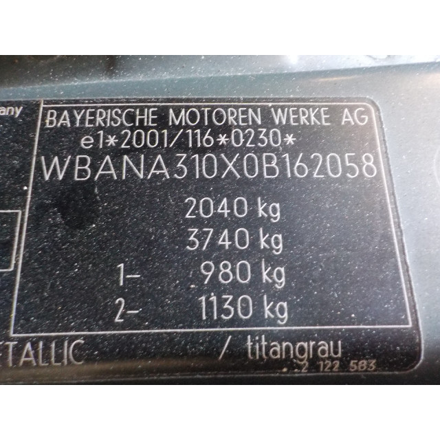Fonctionnement du régulateur de vitesse BMW 5 serie (E60) (2003 - 2010) Sedan 520i 24V (M54-B22)