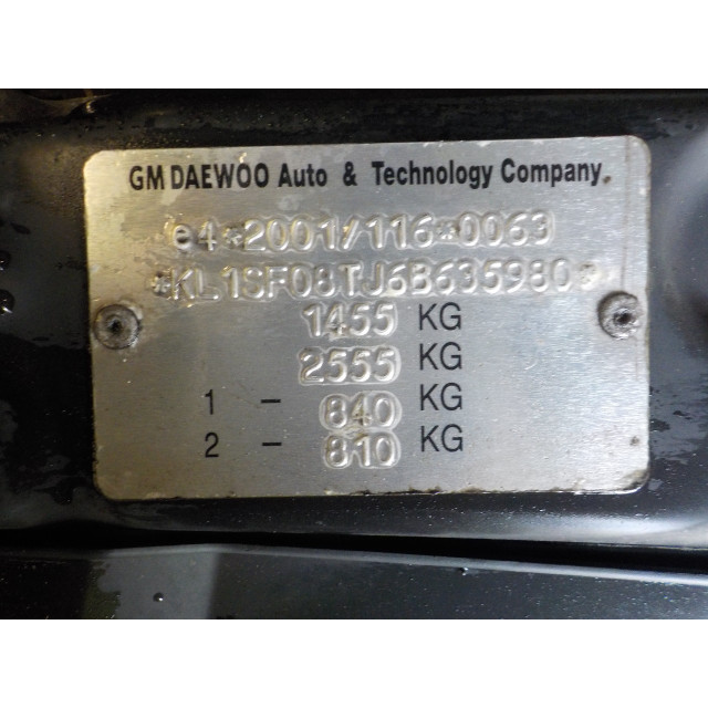 Dispositif de chauffage à résistance Daewoo/Chevrolet Kalos (SF48) (2005 - 2008) Hatchback 1.2 (B12S1(Euro 4))