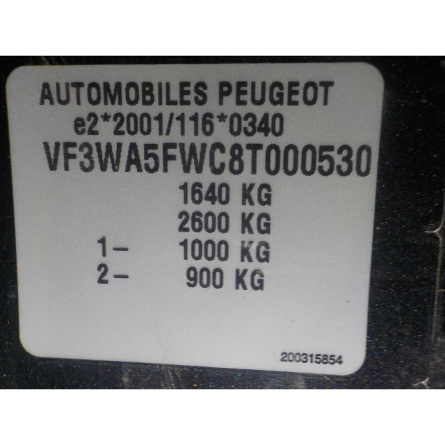 Porte avant droite Peugeot 207/207+ (WA/WC/WM) (2007 - 2012) Hatchback 1.6 16V VTi (EP6(5FW))