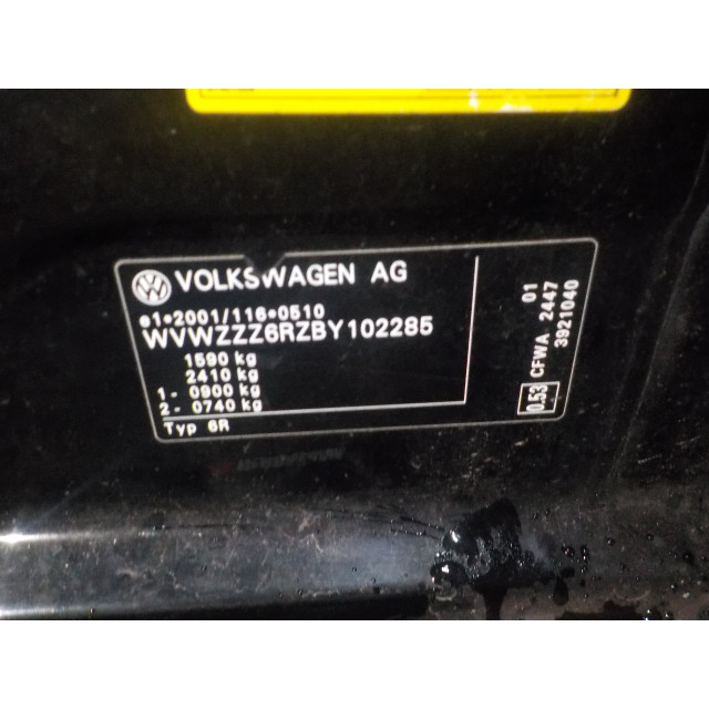 Rétroviseur extérieur droit à commande électrique Volkswagen Polo V (6R) (2009 - 2014) Hatchback 1.2 TDI 12V BlueMotion (CFWA(Euro 5))