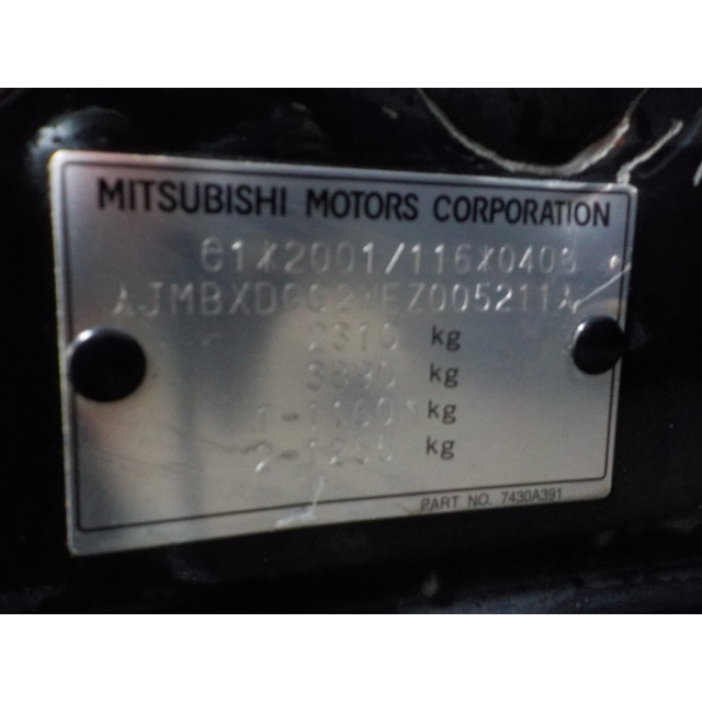 Subwoofer Mitsubishi Outlander (GF/GG) (2014 - présent) SUV 2.0 16V PHEV 4x4 (4B11)