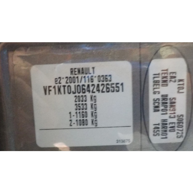 Boîte à gants Renault Laguna III Estate (KT) (2007 - 2015) Combi 5-drs 2.0 dCi 16V 130 (M9R-744)