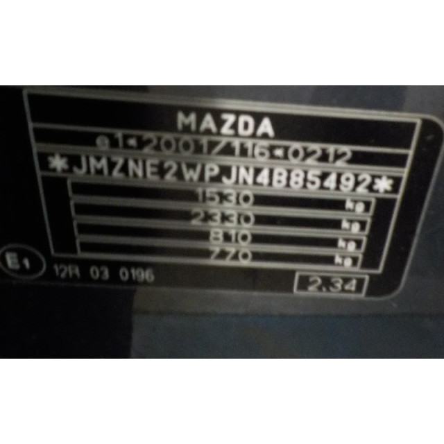 Moteur de ventilateur de chauffage Mazda 2 (NB/NC/ND/NE) (2002 - 2007) Hatchback 1.4 CiTD (F6JA)