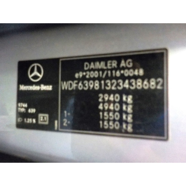 Étrier arrière droit Mercedes-Benz Vito (639.7) (2006 - 2010) Bus 2.2 109 CDI 16V (OM646.980)