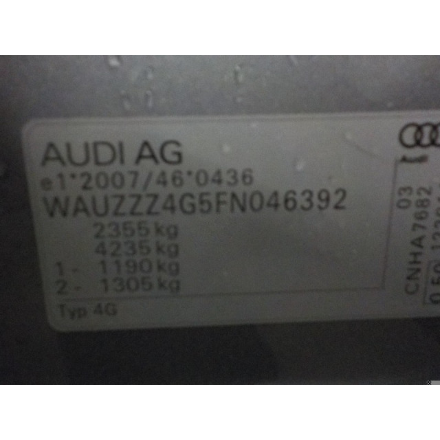Ressort hélicoïdal arrière gauche ou droit interchangeable Audi A6 Avant (C7) (2013 - 2018) Combi 2.0 TDI 16V (CNHA(Euro 6))