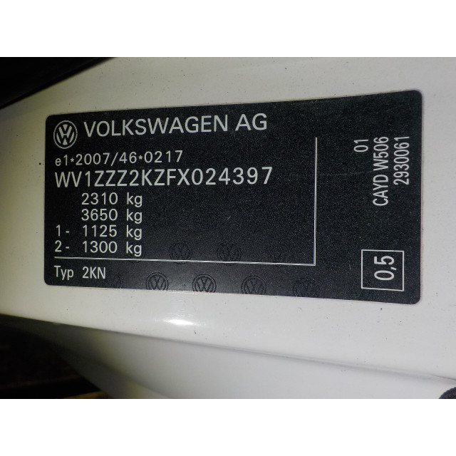 Verrouillage central électrique de porte à mécanisme de verrouillage avant droit Volkswagen Caddy III (2KA/2KH/2CA/2CH) (2010 - 2015) Van 1.6 TDI 16V (CAYD)