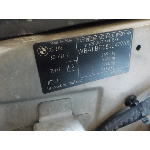 Verrouillage central électrique de porte à mécanisme de verrouillage avant droit BMW X5 (E53) (2001 - 2007) SUV 3.0d 24_V (M57-D30)