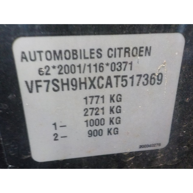 Pare-chocs arrière Citroën C3 Picasso (SH) (2009 - 2011) MPV 1.6 HDi 16V 90 (DV6ATED4(9HX))