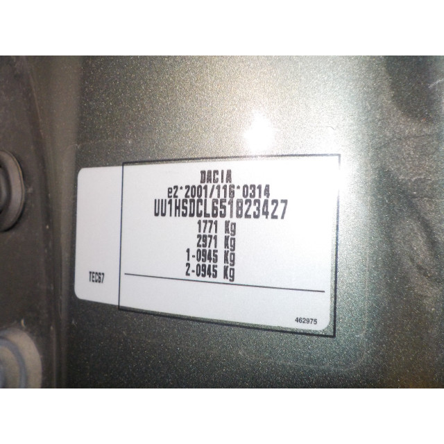 Verrou central électrique de porte à mécanisme de verrouillage arrière gauche Dacia Duster (HS) (2013 - 2018) SUV 1.5 dCi (K9K-612(K9K-C6))