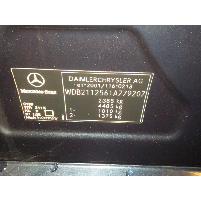 Porte arrière droite Mercedes-Benz E Combi (S211) (2005 - 2009) Combi 3.5 E-350 V6 24V (M272.964)