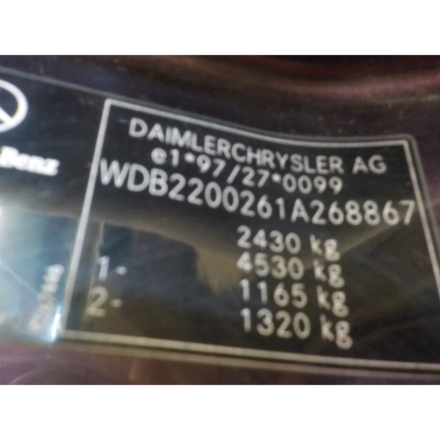 Mécanisme de commutation Mercedes-Benz S (W220) (1999 - 2002) Sedan 3.2 S-320 CDI 24V (OM613.960)