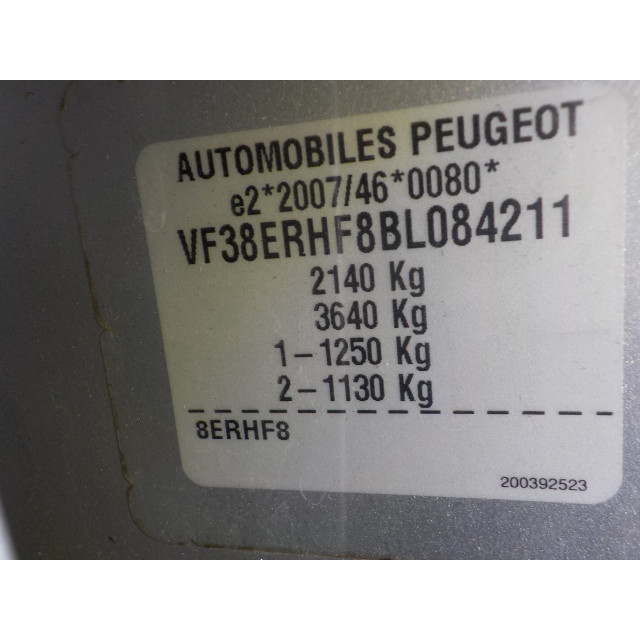 Airbag rideau droit Peugeot 508 SW (8E/8U) (2010 - 2018) Combi 2.0 HDiF 16V (DW10BTED4(RHF))