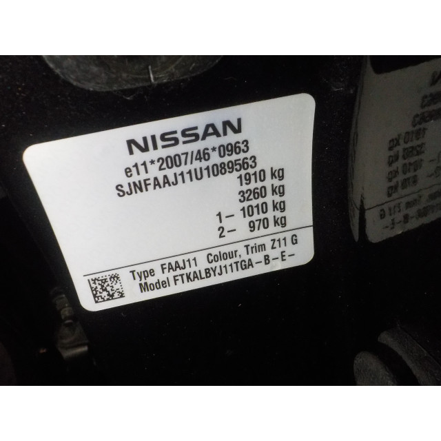 Moteur d'essuie-glaces de lunette arrière Nissan/Datsun Qashqai (J11) (2013 - présent) SUV 1.5 dCi DPF (K9K-636(Euro 5))