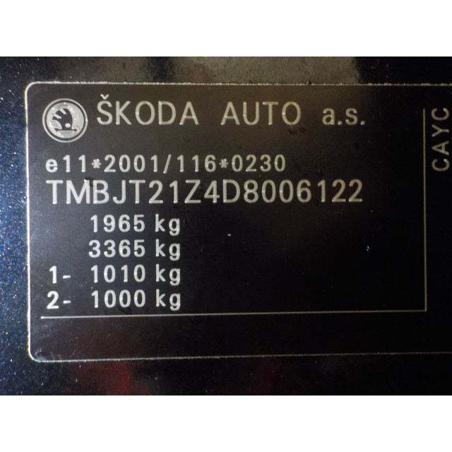 Boîte de vitesses manuel Skoda Octavia Combi (1Z5) (2009 - 2013) Combi 5-drs 1.6 TDI Greenline (CAYC)