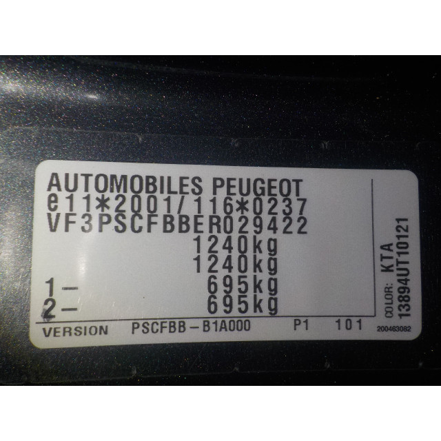 Commutateur de clignotant Peugeot 108 (2014 - présent) Hatchback 1.0 12V (1KRFE)