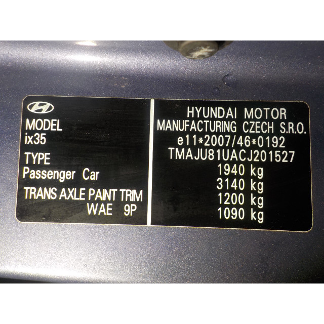 Verrouillage central électrique de porte à mécanisme de verrouillage arrière droit Hyundai iX35 (LM) (2010 - 2015) SUV 1.7 CRDi 16V (D4FD)