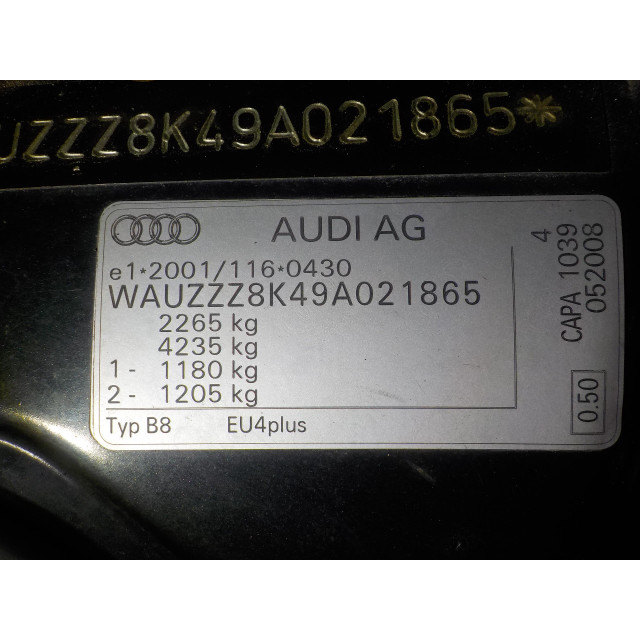 Débitmètre d'air massique Audi A4 Avant (B8) (2008 - 2012) A4 Avant Quattro Combi 3.0 TDI V6 24V (CAPA)