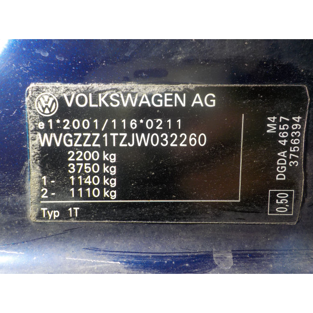 Étrier arrière droit Volkswagen Touran (5T1) (2016 - 2021) MPV 1.6 TDI SCR BlueMotion Technology (DGDA)