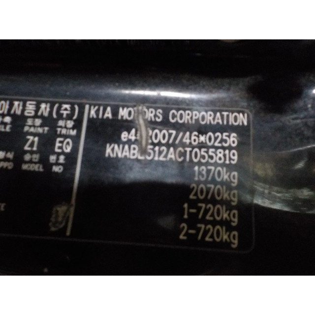 Allumage sans distributeur Kia Picanto (TA) (2011 - présent) Hatchback 1.2 16V (G4LA5)