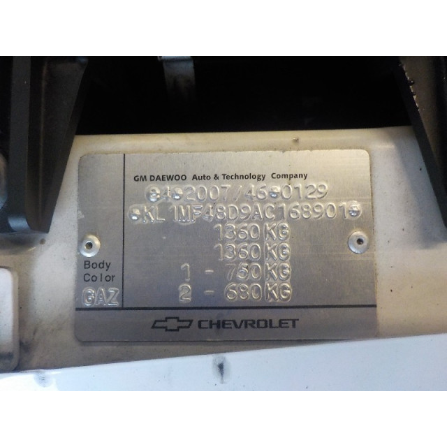 Dispositif de chauffage à résistance Daewoo/Chevrolet Spark (2010 - 2015) (M300) Hatchback 1.2 16V (B12D1(Euro 5))