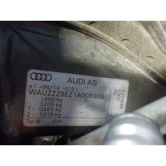 Verrouillage central électrique de porte à mécanisme de verrouillage arrière droit Audi A4 (B6) (2000 - 2005) Sedan 2.0 20V (ALT)