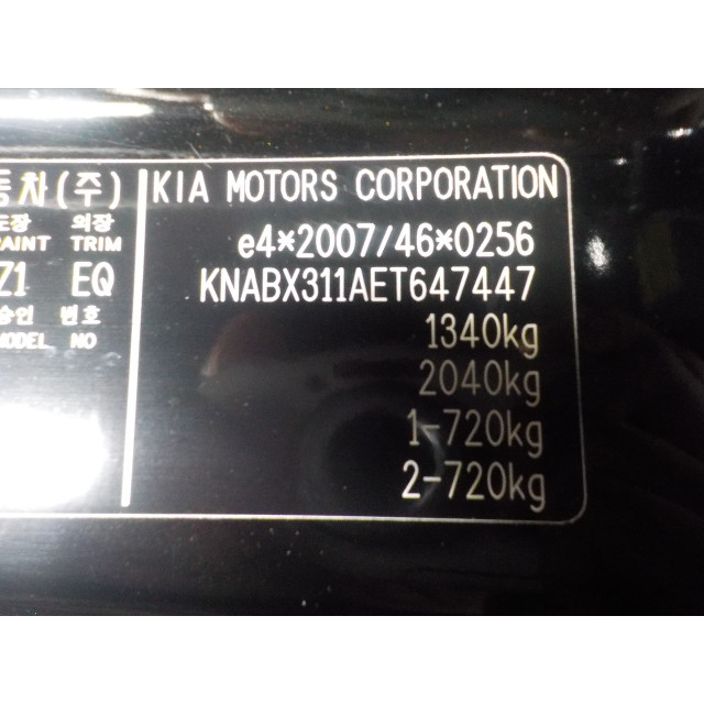 Boîte de vitesses manuel Kia Picanto (TA) (2011 - 2017) Hatchback 1.0 12V (G3LA)