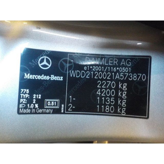 Arbre de transmission arrière gauche Mercedes-Benz E (W212) (2009 - 2016) Sedan E-220 CDI 16V BlueEfficiency,BlueTEC (OM651.924(Euro 5)