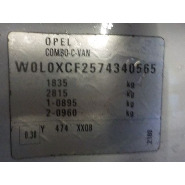 Mécanisme de vitre avant droit Opel Combo (Corsa C) (2005 - 2012) Van 1.3 CDTI 16V (Z13DTJ(Euro 4))
