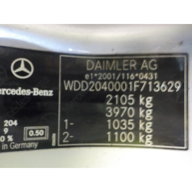 Verrouillage central électrique de porte à mécanisme de verrouillage avant gauche Mercedes-Benz C (W204) (2010 - 2014) Sedan 2.2 C-180 CDI 16V BlueEFFICIENCY (OM651.913)