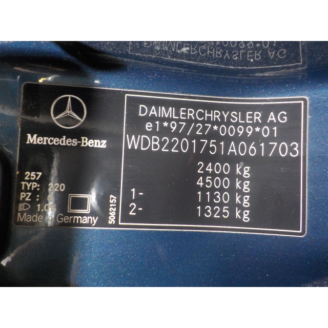 Démarreur Mercedes-Benz S (W220) (1998 - 2005) Sedan 5.0 S-500 V8 24V (M113.960)