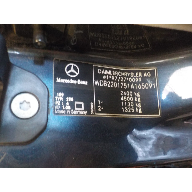 Arbre de transmission Mercedes-Benz S (W220) (1998 - 2005) Sedan 5.0 S-500 V8 24V (M113.960)