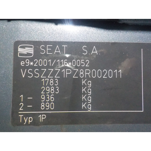 Porte arrière gauche Seat Leon (1P1) (2005 - 2012) Hatchback 5-drs 1.6 (BSE)