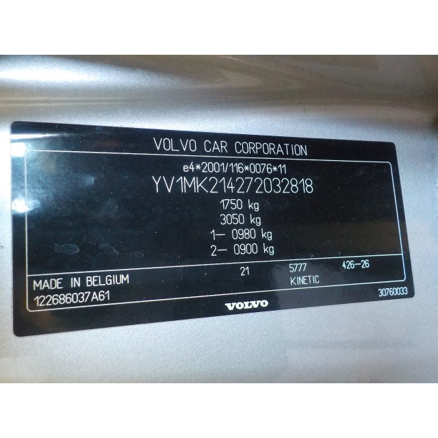 Mécanisme de vitre avant droit Volvo C30 (EK/MK) (2006 - 2012) 1.8 16V (B4184S11)