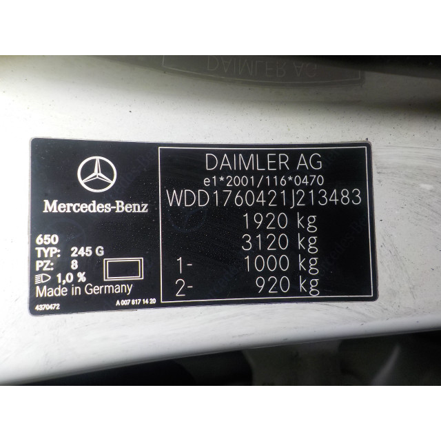 Verrouillage central électrique de porte à mécanisme de verrouillage arrière droit Mercedes-Benz A (W176) (2012 - 2018) Hatchback 1.6 A-180 16V (M270.910)
