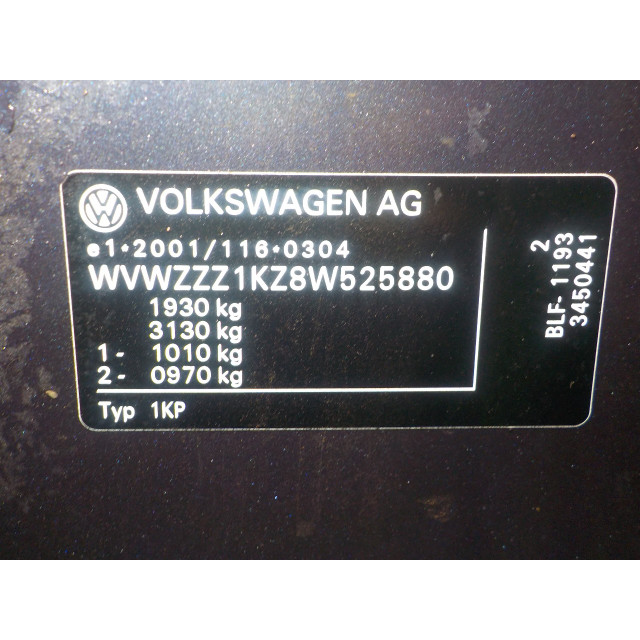 Panneau de commande - Chauffage Volkswagen Golf Plus (5M1/1KP) (2004 - 2008) MPV 1.6 FSI 16V (BLF(Euro 4))