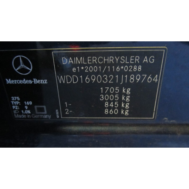 Étrier arrière droit Mercedes-Benz A (W169) (2004 - 2012) Hatchback 1.7 A-170 (M266.940)