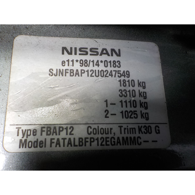Radiateur de climatisation Nissan/Datsun Primera (P12) (2002 - 2008) Hatchback 1.8 16V (QG18DE(Euro 3)
