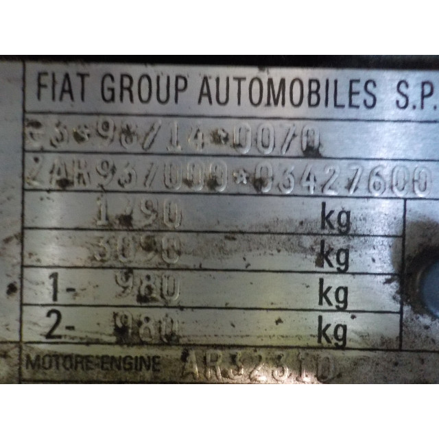 Verrouillage central électrique de porte à mécanisme de verrouillage avant droit Alfa Romeo 147 (937) (2001 - 2010) Hatchback 2.0 Twin Spark 16V (AR32.310)