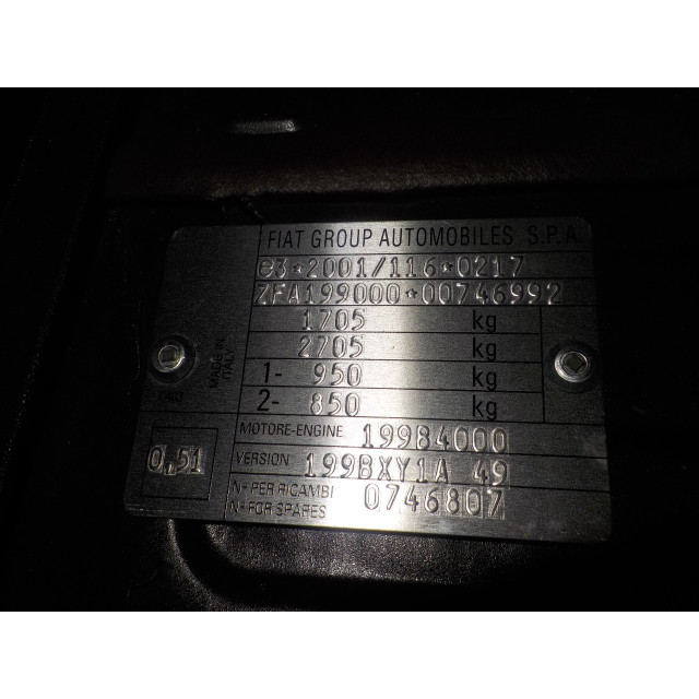 Boîte de vitesses manuel Fiat Punto Evo (199) (2009 - 2012) Hatchback 1.3 JTD Multijet 85 16V (199.B.4000(Euro 5))