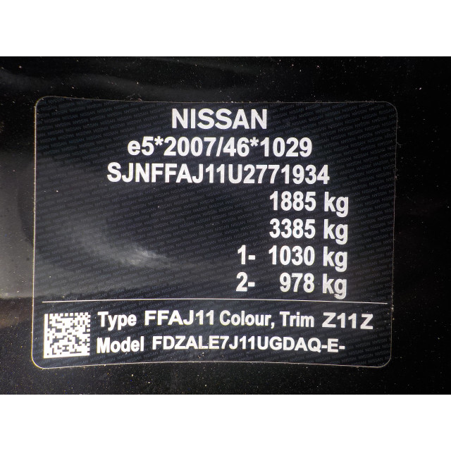 Amortisseur arrière gauche Nissan/Datsun Qashqai (J11) (2018 - présent) SUV 1.3 DIG-T 160 16V (HR13DDT)
