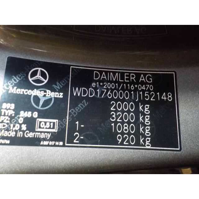 Déblocage de frein à main Mercedes-Benz A (W176) (2012 - 2014) Hatchback 1.8 A-180 CDI 16V (OM651.901(Euro 5))
