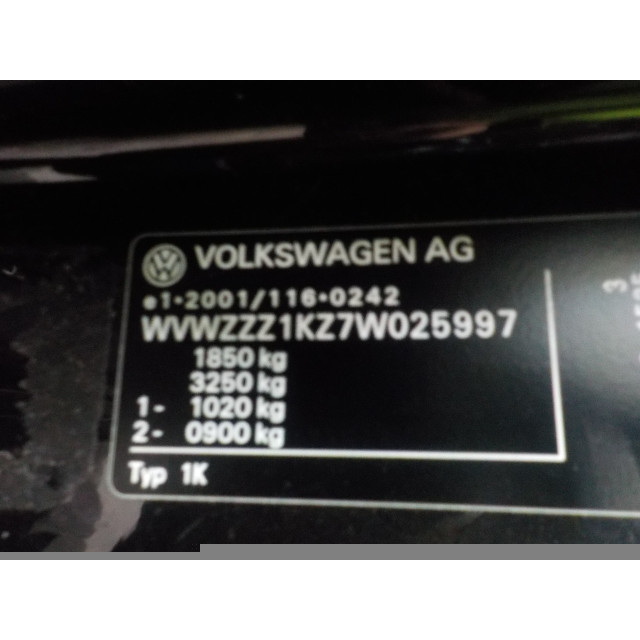 Boîte de vitesses manuel Volkswagen Golf V (1K1) (2005 - 2008) Hatchback 1.4 GT 16V (BLG)