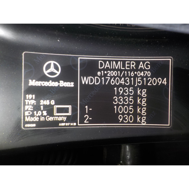 Flexibles - Divers Mercedes-Benz A (W176) (2012 - 2018) Hatchback 1.6 A-200 16V (M270.910)