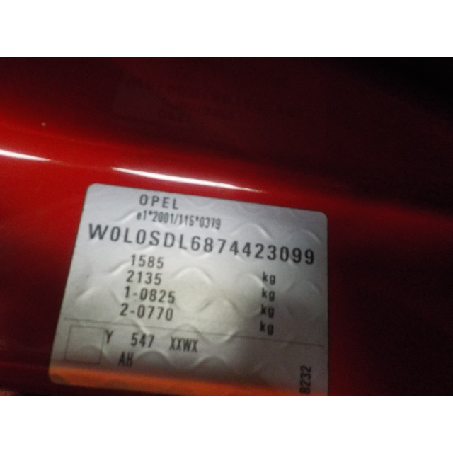 Mécanismes de verrouillage de porte de coffre/hayon électrique Opel Corsa D (2006 - 2010) Hatchback 1.0 (Z10XEP(Euro 4))