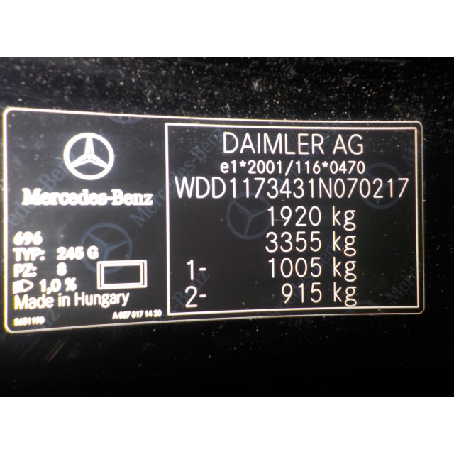 Boîte à gants Mercedes-Benz CLA (117.3) (2013 - 2019) Sedan 1.6 CLA-200 16V (M270.910)