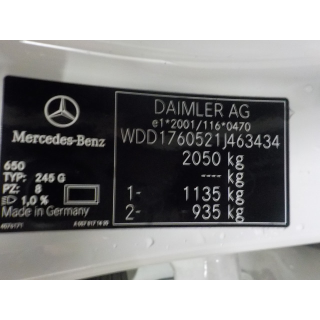 Dispositif d'ouverture de capot Mercedes-Benz A (W176) (2015 - 2018) A-Klasse AMG (W176) Hatchback 2.0 A-45 AMG Turbo 16V 4-Matic (M133.980)